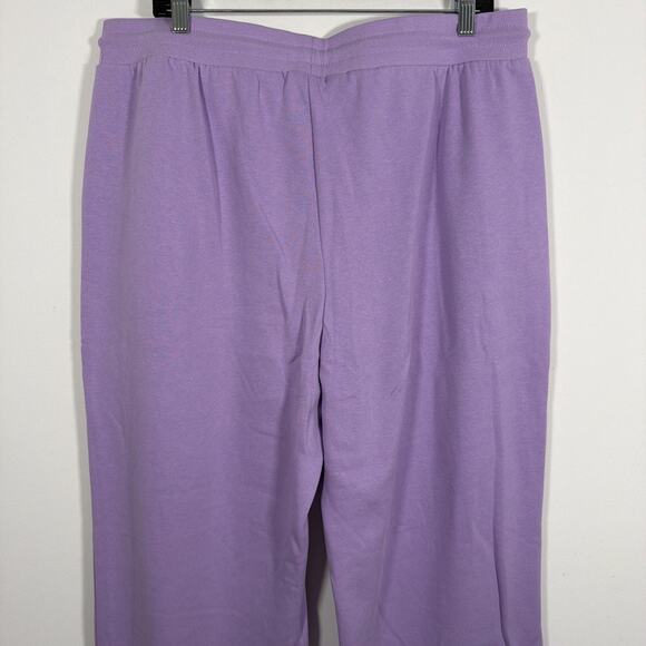 True Religion Crystal Horseshoe Flare Wide Leg Lavender Sweatpants XL NWT - Picture 8 of 10
